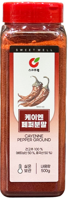 푸드올마켓_ 스위트웰 케이엔페퍼분말 500g, 1개