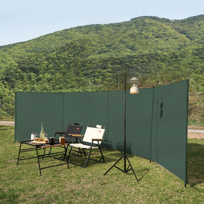 에어쉴드 캠핑바람막이 윈드브레이크 스크린, 520X130 딥카키