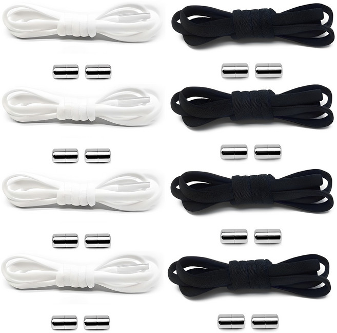 단비루리 매듭없는 스판 신발끈 8쌍 세트