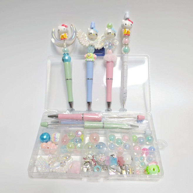 디어 어도러블 볼펜꾸미기 DIY 올인원 키트 2종, 1개, 솜사탕세트