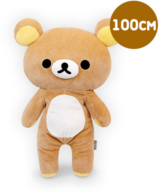 [돌앤돌스]리락쿠마인형(브라운)-자이언트(100cm)-큰곰인형 캐릭터 대형 봉제인형 이벤트 선물, 1개