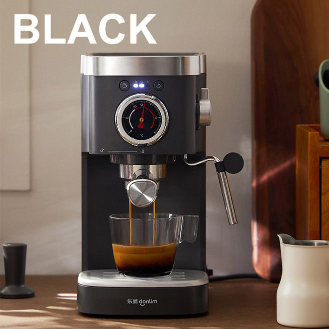 솜사탕 기계집작은 이탈리아 커피 머신 20Bar 압력 온도 시각적 자동 지능형 추출 우유 거품기 메이커, [01] EU, 4)Black