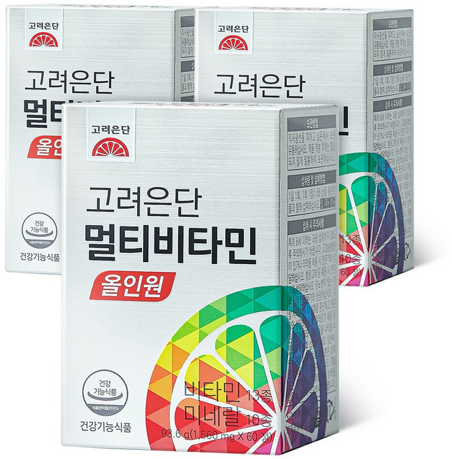 고려은단 멀티비타민 올인원, 60정, 3개