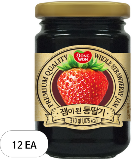 동원 잼이 된 통딸기, 370g, 12개