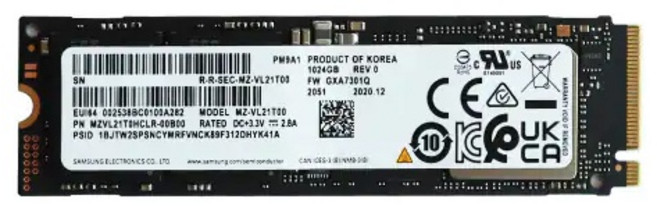 벌크 병행상품 삼성전자 PM9A1 M.2 NVMe SSD (1TB), 1TB