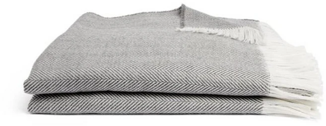 JOHNSTONS OF ELGIN 존스턴스 오브 엘긴 울 리버서블 쓰로우 플린트 화이트, 1개 - 쿠팡