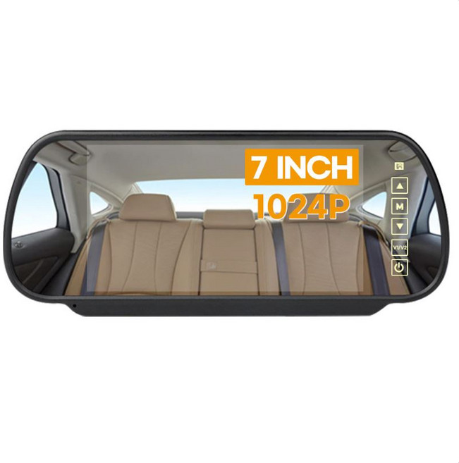 7인치 거울형 룸미러 모니터 후방카메라용 자동차용, KP7M CAM, 혼합색상