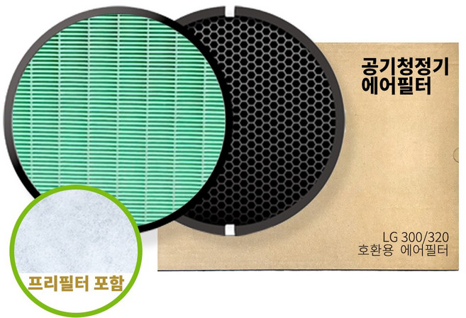 LG 퓨리케어 300 320 호환 공기청정기 에어 필터, LG 300 320 호환 필터, 1개