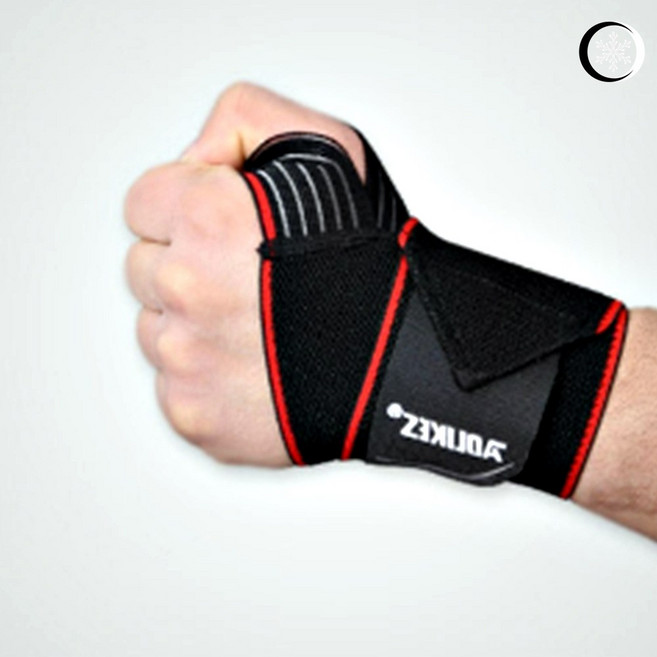 스포츠 손목 밴드 압박 손목 보호대 강도 조절 통증 완화 운동용 2개 세트, 레드