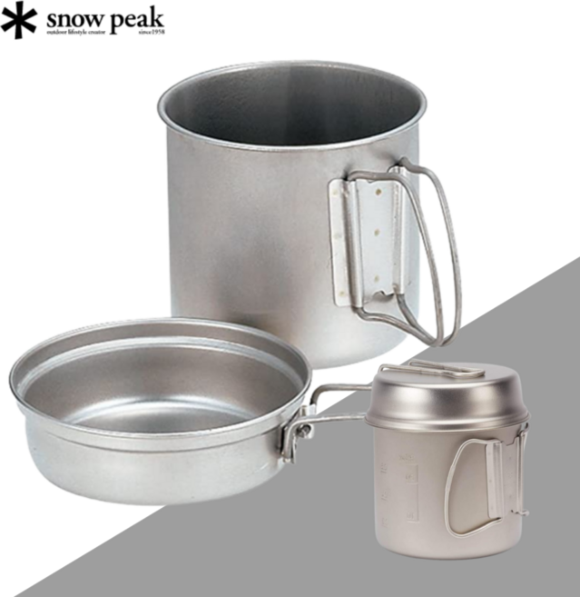 스노우피크 알루미늄 코펠 쿠커세트 1400ml 일본직배송, 1개