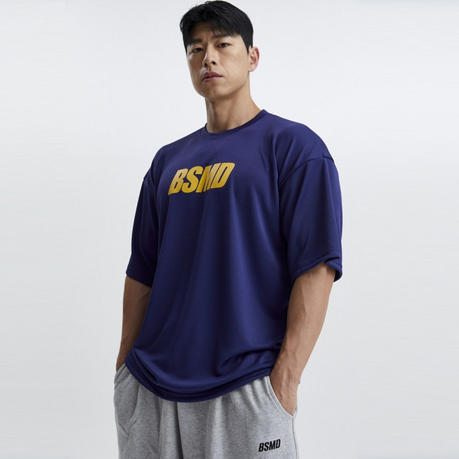 비스트모드 BSMD 5color 헬스 오버핏 반팔 티셔츠 짐웨어 메쉬 쿨링 기능성 헬스복 OFT-0016