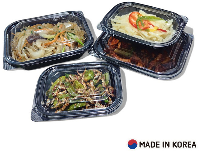 팜스용기 일회용 도시락용기 DS-201 블랙, 1개, 500개