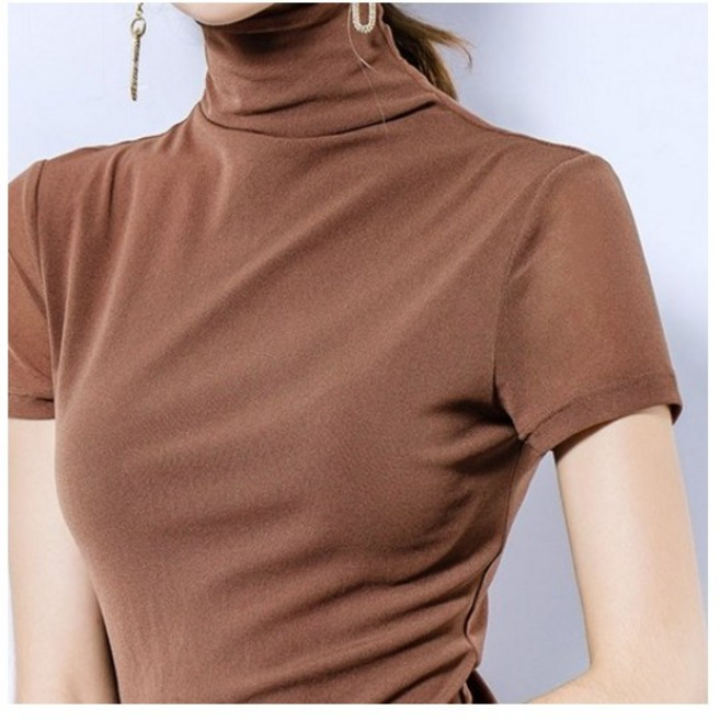 로미홀리-여름 반팔 목폴라티 목폴라 반팔티AGA033 여성반목폴라티 여성반목티