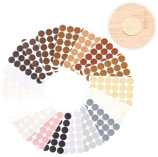 ZIO-BIZ 가구 못자국 스티커 18종 432P / 못자국스티커 못구멍스티커 흠집스티커 가구스티커 벽스티커 몰딩스티커 나무스티커 우드스티커 가구흠집스티커 벽지보수 구멍스티커