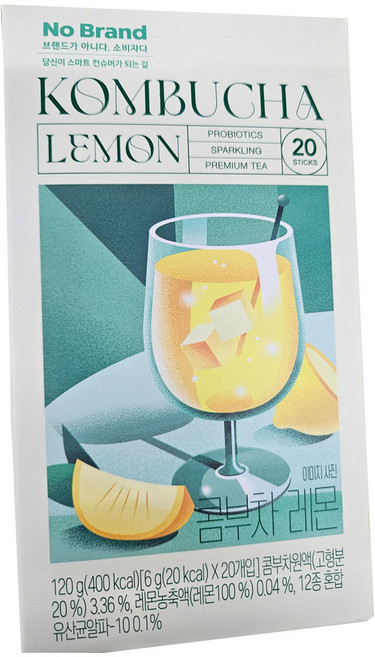 노브랜드 콤부차 레몬, 1개, 20개입, 6g, 6g