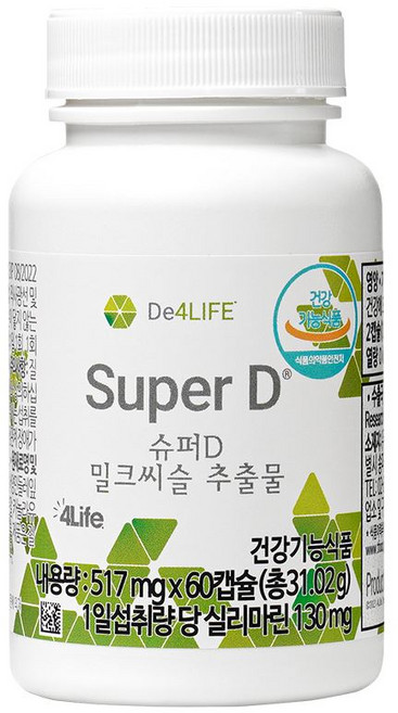 포라이프 슈퍼D 밀크씨슬, 1개, 60정