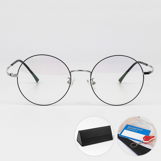 스타일호른 스마트폰 컴퓨터 눈부심 블루라이트 차단안경 정원형 빅사이즈 안경테
