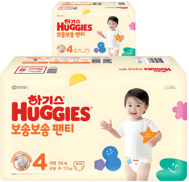 하기스 보송보송 팬티형 기저귀 공용, 4단계, 112매