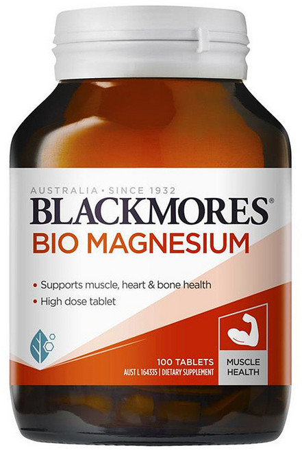 블랙모어스 호주 직배송 바이오 마그네슘 100정 Blackmores Bio Magnesium 100 Tablets, 1개