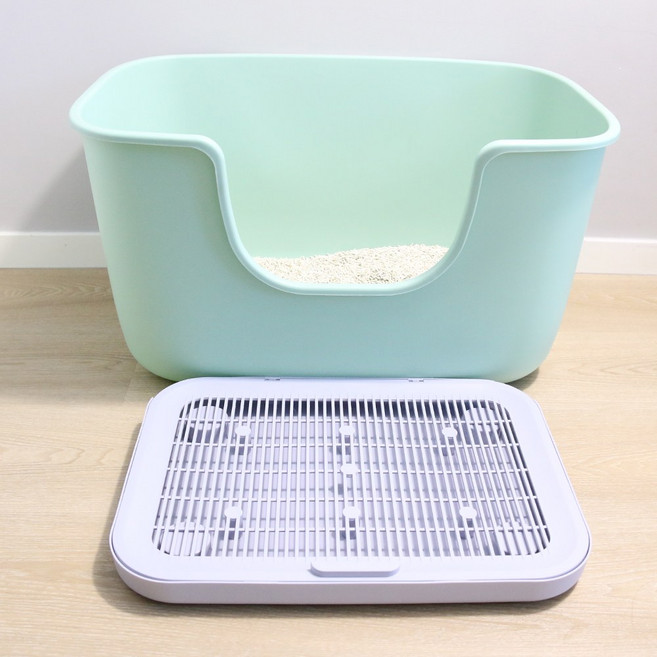 드림계곡 고양이 화장실매트 사막화방지 모래 발판, 1개, 그레이