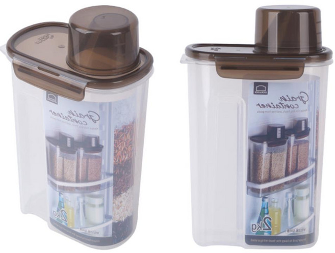 냉장고 도어 수납 쌀통 2kg 잡곡통 좁은 공간 활용 밀폐 쌀 냉장고반찬통