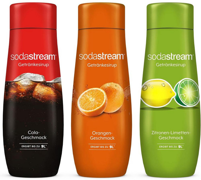 독일 소다스트림 SodaStream Syrup Bundle Cola Orange & Lemon-Lime 콜라 오렌지 & 레몬라임 시럽 번들 3종, 1개, 1.32L