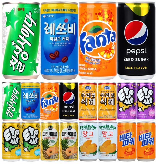 [꼬마캔세트] 꼬마캔 혼합세트 소캔20캔 럭키박스, 1세트, 190ml