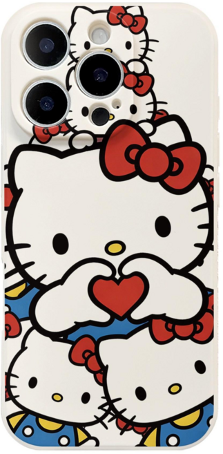 헬로키티가 그대에게 준 그녀의 마음 하얀 실리콘 케이스
