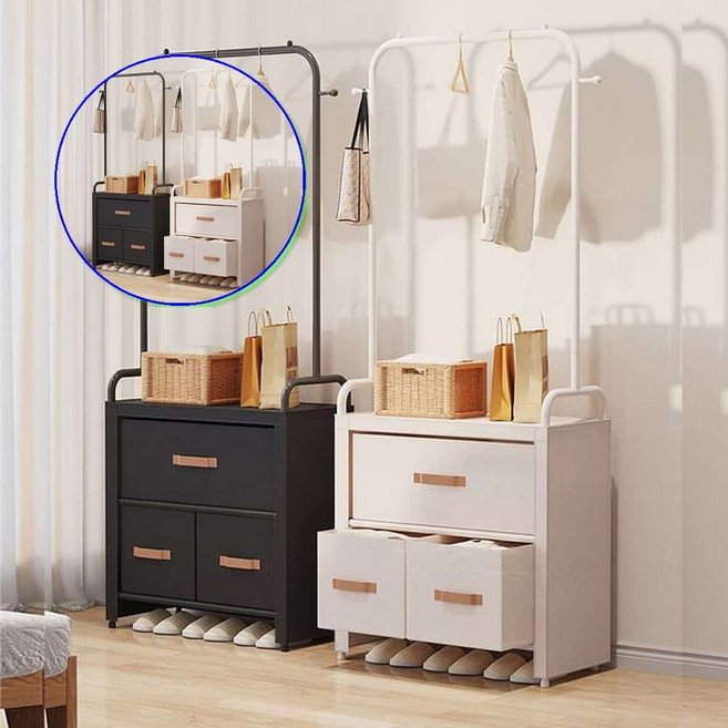 쌍문상회 지금 필요한 옷장 수납 옷걸이행거 철제행거 스탠드 옷걸이 스탠드옷걸이 튼튼한 이동식행거 행거 철제 k31872EA, 블랙