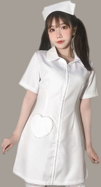 애니스튬 간호사 유니폼 코스프레 코스튬 파티의상