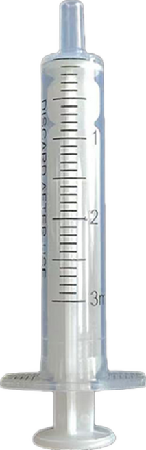BAOLIDE 貝樂地 寵物針筒餵食器 1ml / 3ml 一次性使用, 粗白, 3個