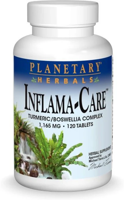 Planetary Herbals Inflama-Care 1165mg Turmeric/Boswellia Complex - 120 Tablets, 1개, 120정 - 쿠팡