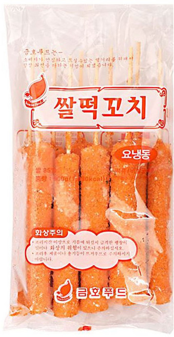 [무료]쌀떡꼬치900g(90gX10개)/업소용/식당용/노브랜드/동태전/파평분식/감자튀김, 90g, 10개