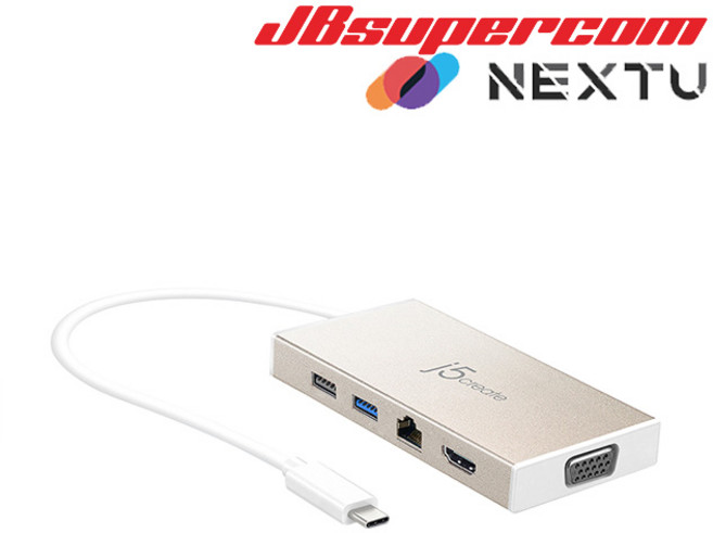 이지넷유비쿼터스 넥스트 NEXT-JCD376 C to VGA/HDMI/Ethernet/USB3.1 허브 - JBSupercom, 1개