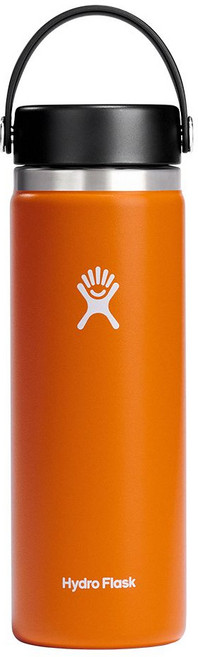 Hydro Flask 20oz/592ml 寬口提環保溫瓶 【野外營】 水瓶 保冷, 紅土棕, 1個