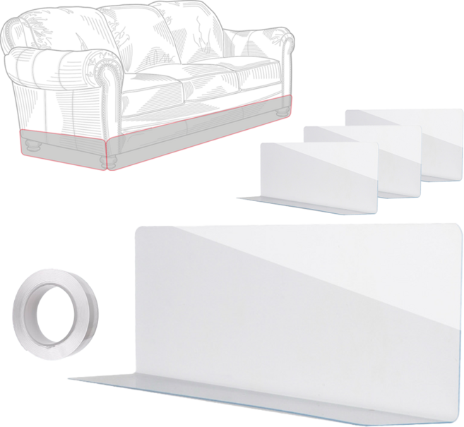잔대리 높이 12cm 쇼파틈새가림막 4개 가구 밑 틈새 막이 부착테이프증정