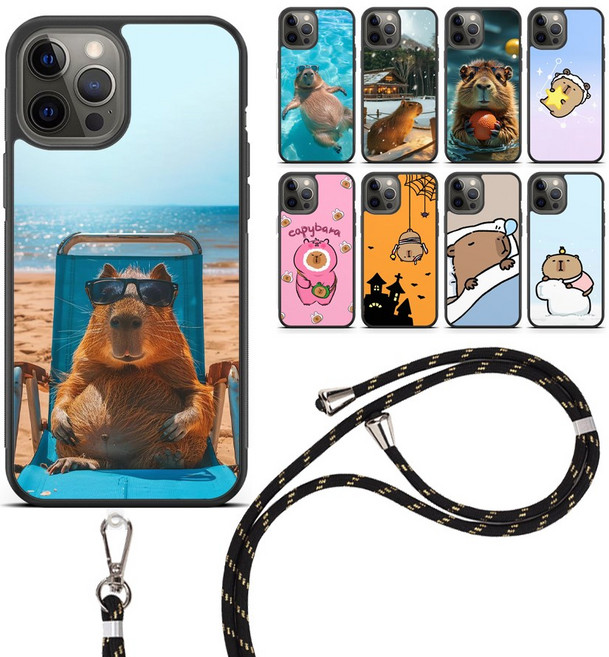 동물 카피바라 스트랩 케이스 갤럭시A20E 진2 A12 A13 A14 A15 A16 A21S A22 A23 A24 A25