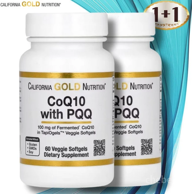 CGN 코큐텐 코엔자임 유비퀴논 PQQ 피큐큐 100mg 60캡슐 2병 Coq10 레시틴 - 쿠팡