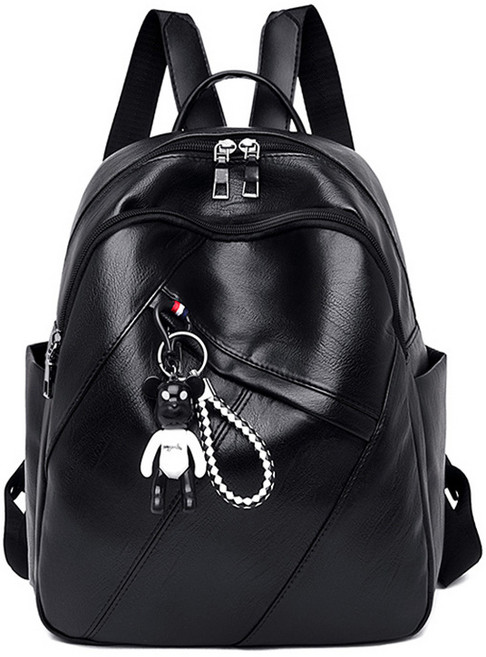 리치모리 모던 라인 레더 백팩