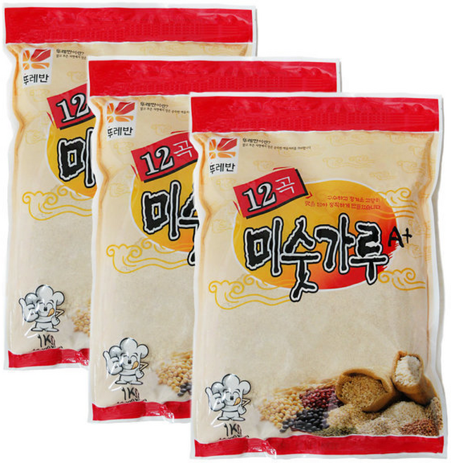 영양간식 12곡 미숫가루 든든한 식사대용, 3세트, 1kg