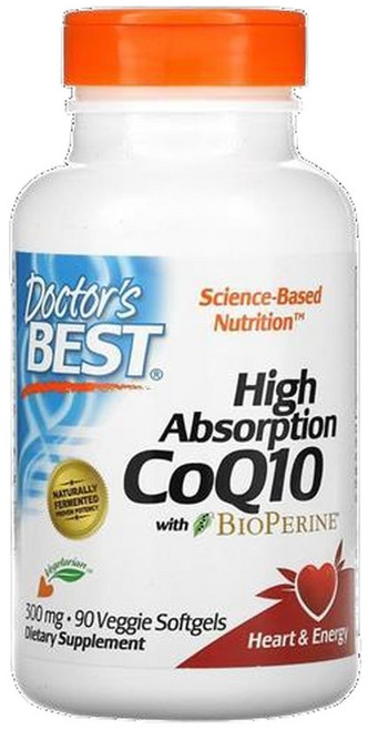 닥터스 베스트 코큐텐 CoQ10 코엔자임 유비퀴논 300mg 베지 소프트젤 90정 글리세린 카라기닌 해바라기오일, 1개
