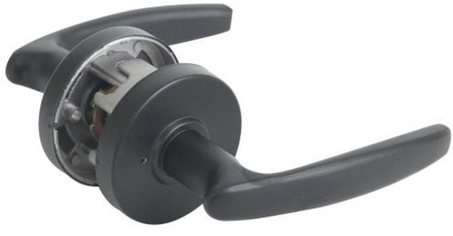 엔젤금속 목문레버(욕실용) 114블랙, 1개