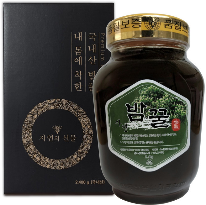 계룡산 100% 자연산 자연 밤꿀 2.4kg 1병, 1개