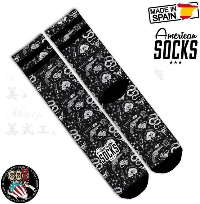 《美式工廠》American socks 美式刺青風格 Bang Bang 個性襪 西班牙製造 個性潮流舒適襪款