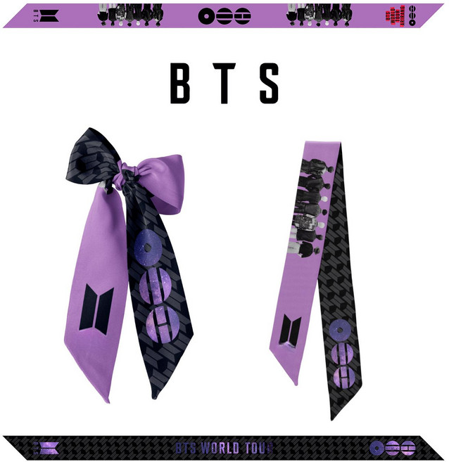 피키피킷 BTS응원봉 굿즈 콘서트 에디션 키링 BTS, BTS 응원용 스카프 95 x 5cm, 기본 구성품