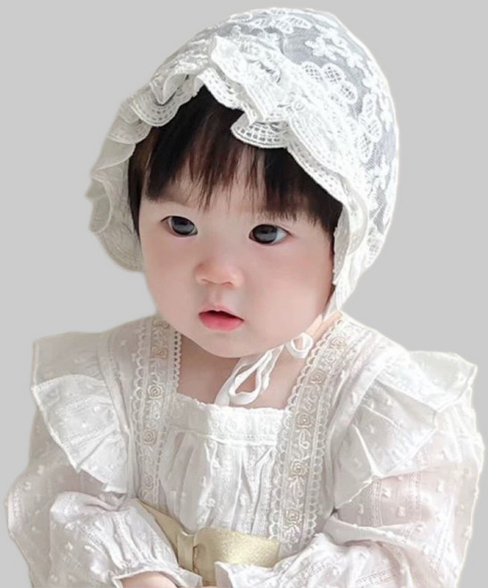 블랙체리 유아동 레이스 보넷