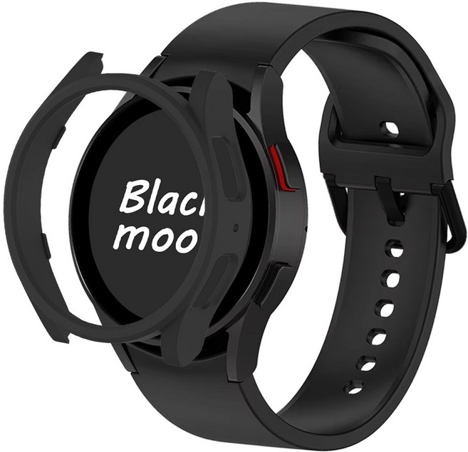 아이메이드잇 갤럭시워치 실리콘 스트랩 케이스, 블랙, 1개