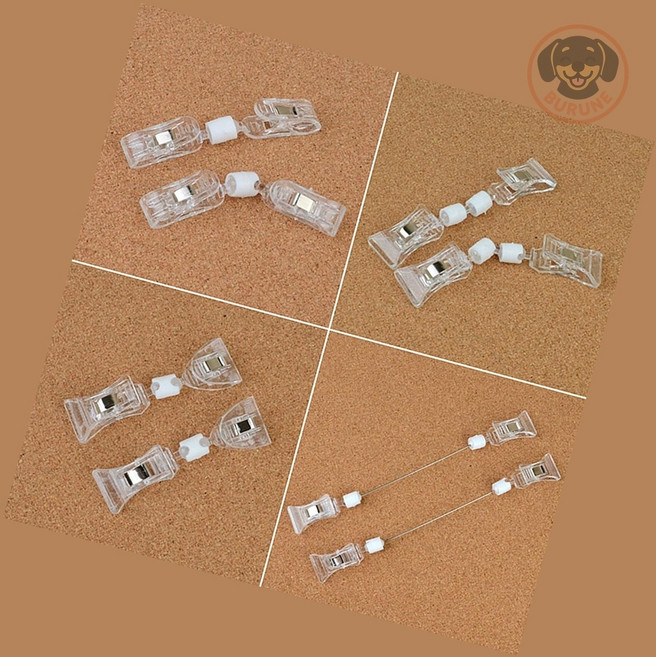 부루네 투명 POP 양쪽집게꽂이 pop쇼클립가격표 반달집게핀, 반달집게