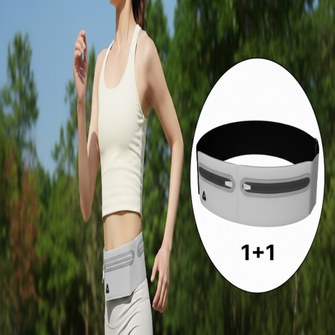 오디너리스탠다드 초경량 듀얼포켓 방수 러닝벨트, 2개, 모던그레이