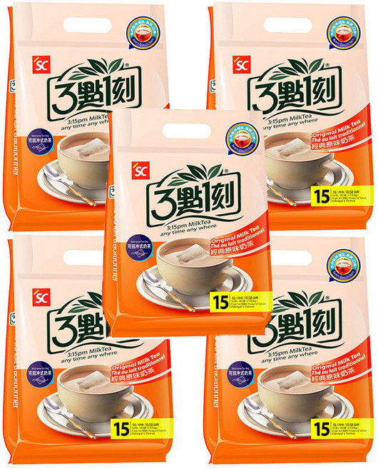 3시15분 오리지날 밀크티 티백, 20g, 15개입, 5개